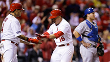 Wong High-Fiving Molina