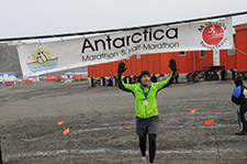 Kurt Bauman finishing in Antartica