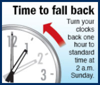 Turn Back the Clocks on Sunday, 11/4/12