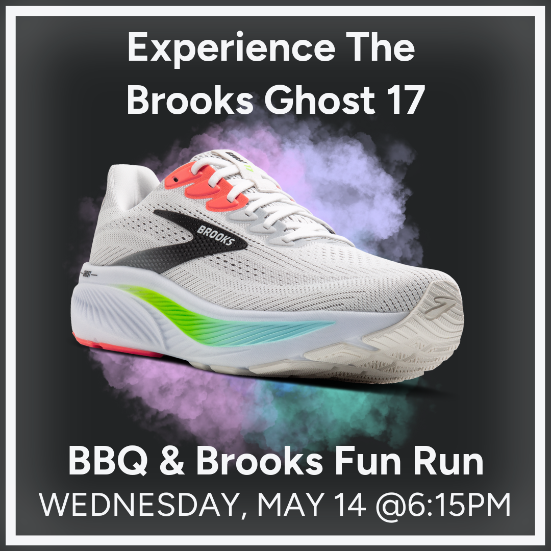 BBQ & Brooks Ghost 17 Fun Run Party on May 14