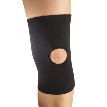 Knee support with hole