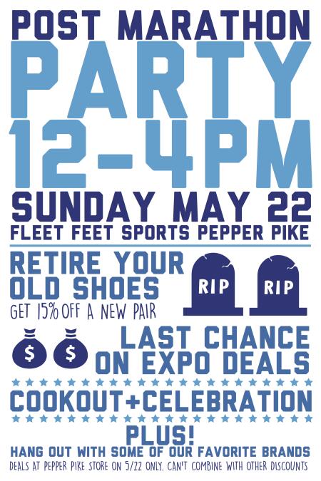 Post Marathon Party Fleet Feet Cleveland