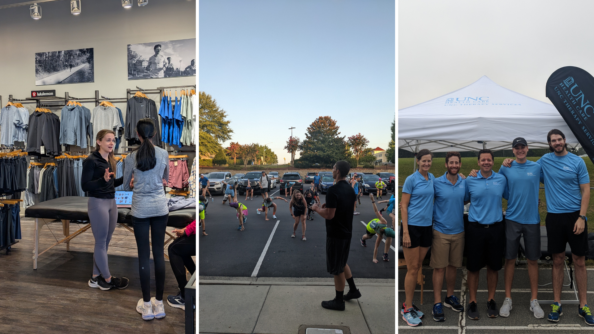 Group of Physical Therapists helping runners