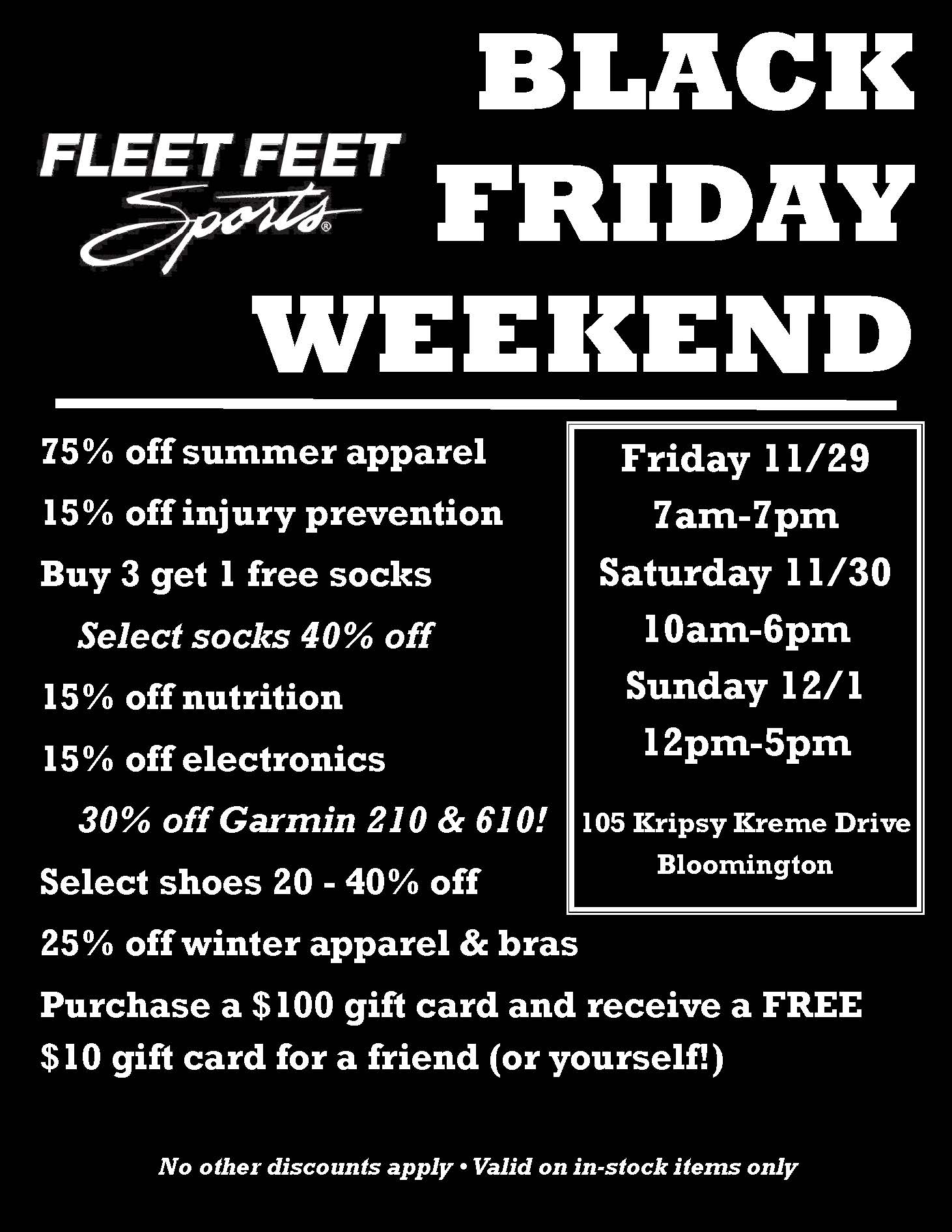 Buy fleet feet black friday cheap online