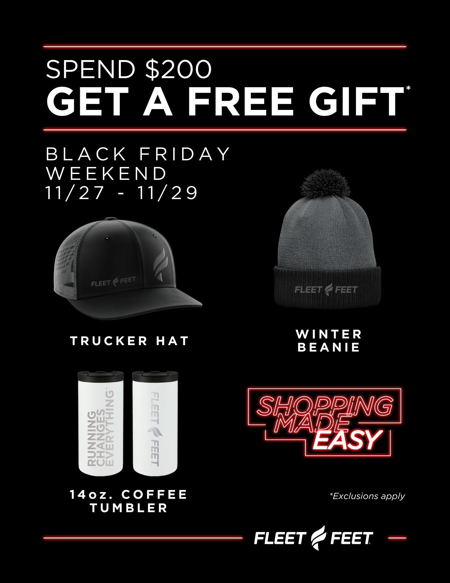 fleet feet black friday sale