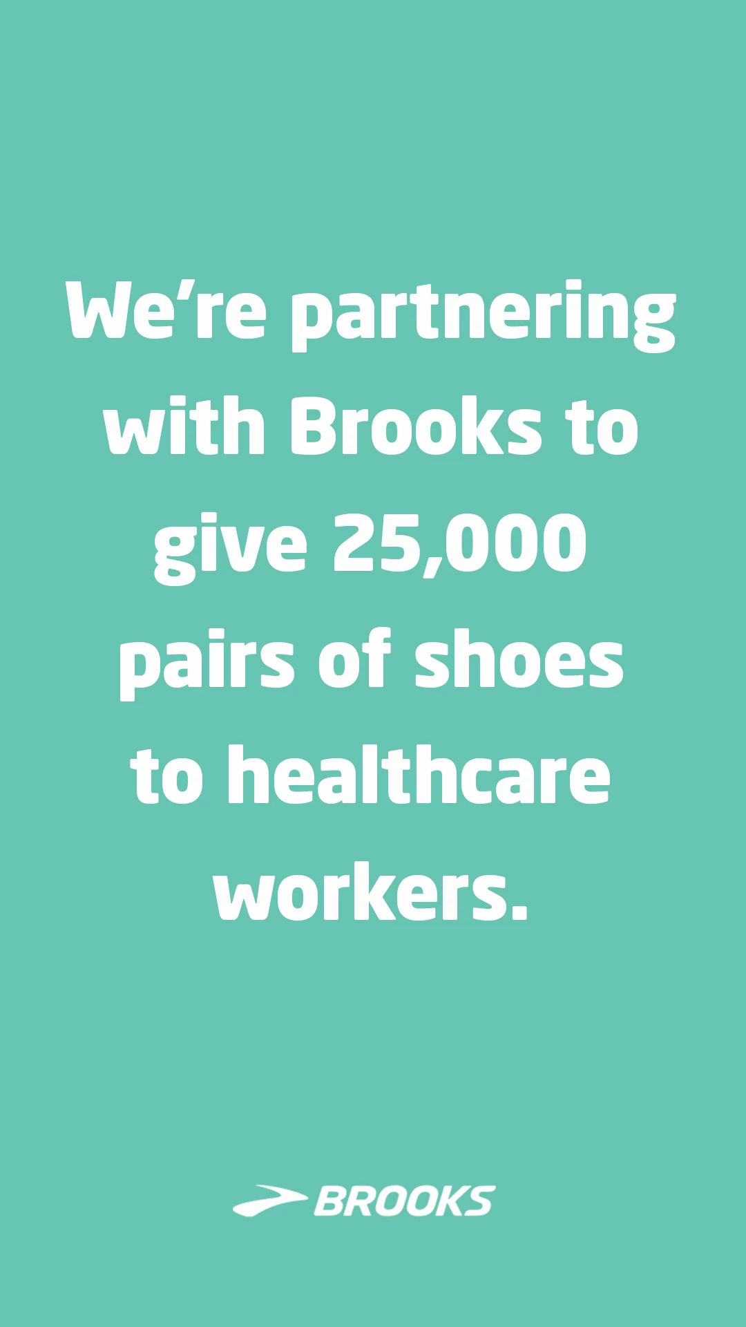 brooks running for healthcare workers