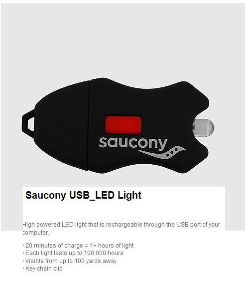 Saucony usb shop light