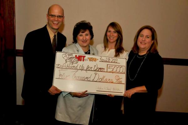 Hot to Trot Races Donation Presented at A Hand Up for Women Gala