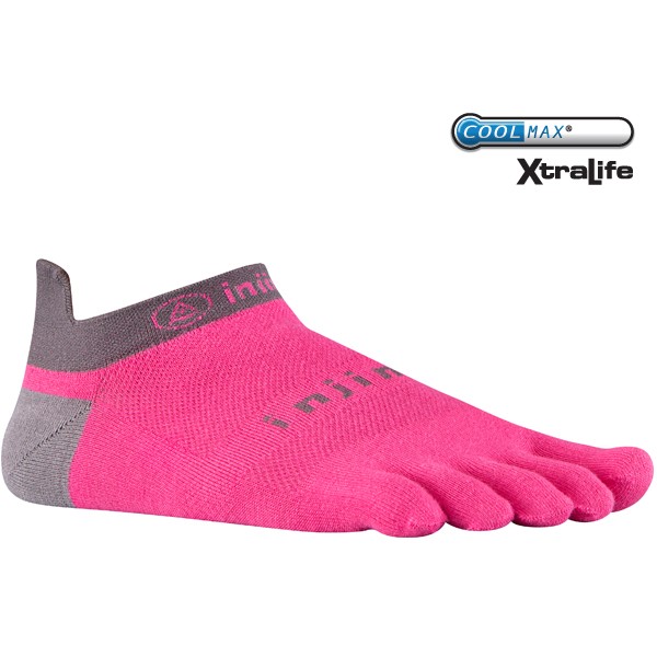 injinji toe socks no show lightweight canyon pink running performance athletic