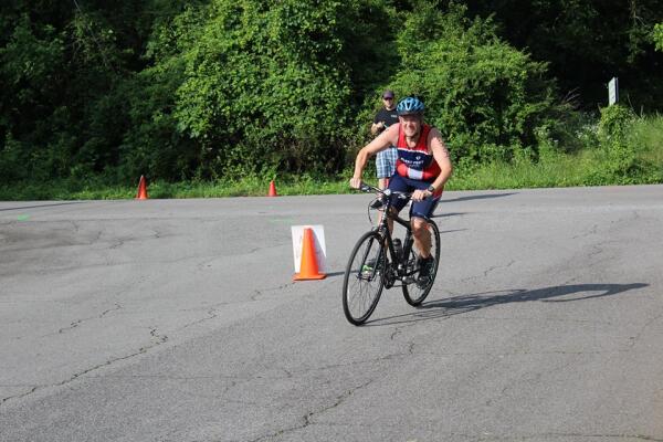 on the bike at Foothills