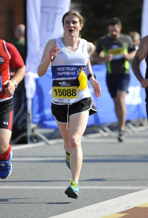 Victoria at the Bristol Half Marathon in 2014