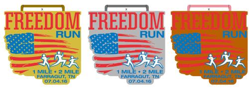 Freedom Run medals