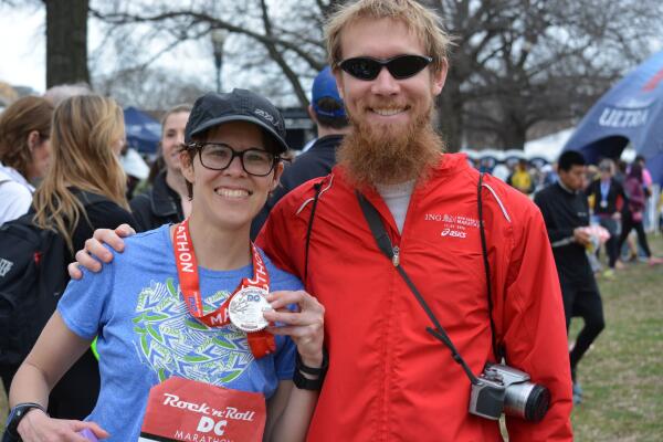 Sarah after Rock N Roll DC Marathon in 2016