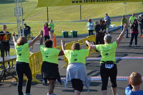 finishing the Run for the Deaf in 2015