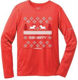 brooks run happy holiday shirt