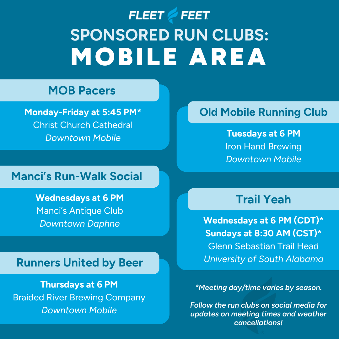 Fleet Feet Mobile area run clubs