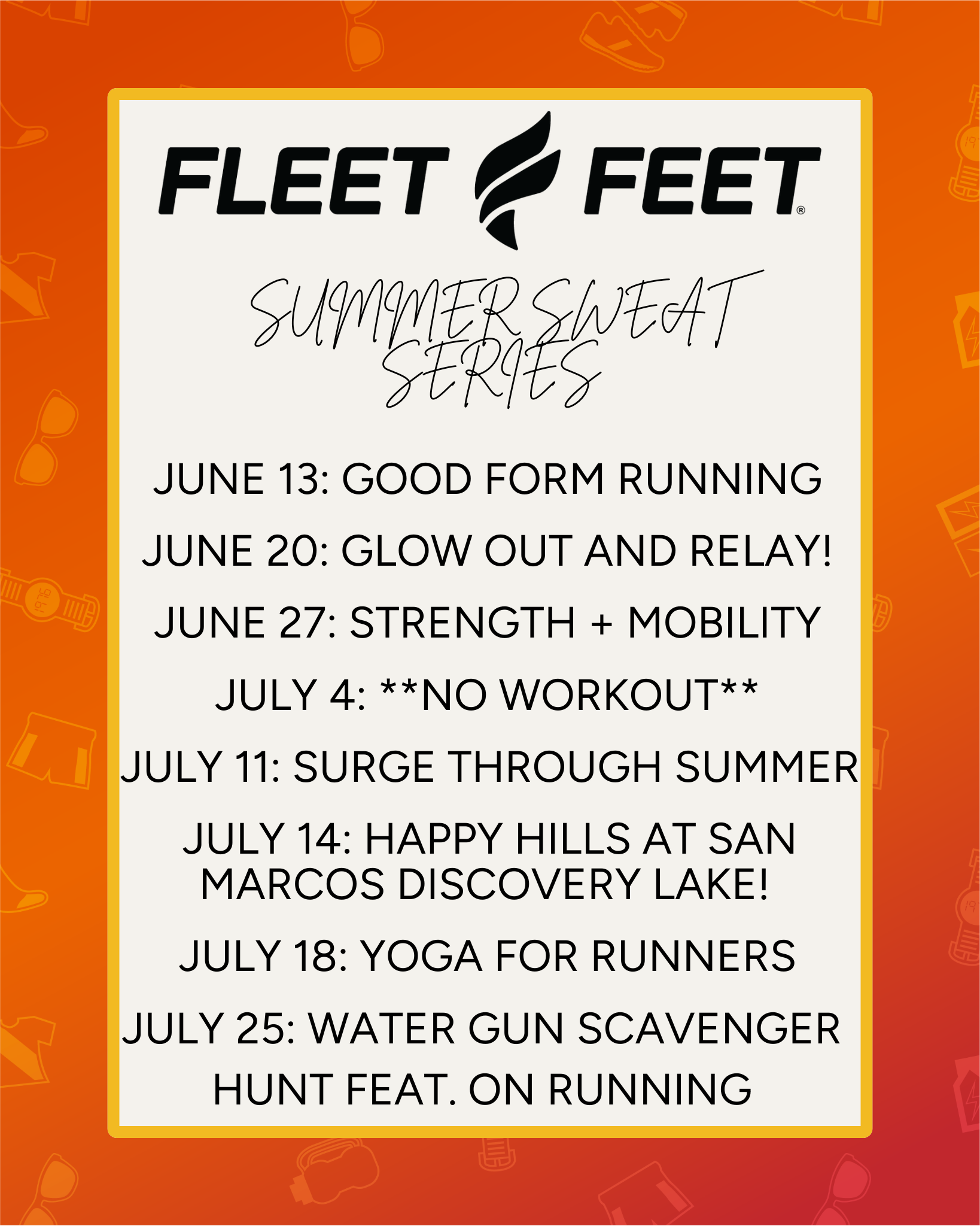 Summer Sweat Series Fleet Feet San Diego