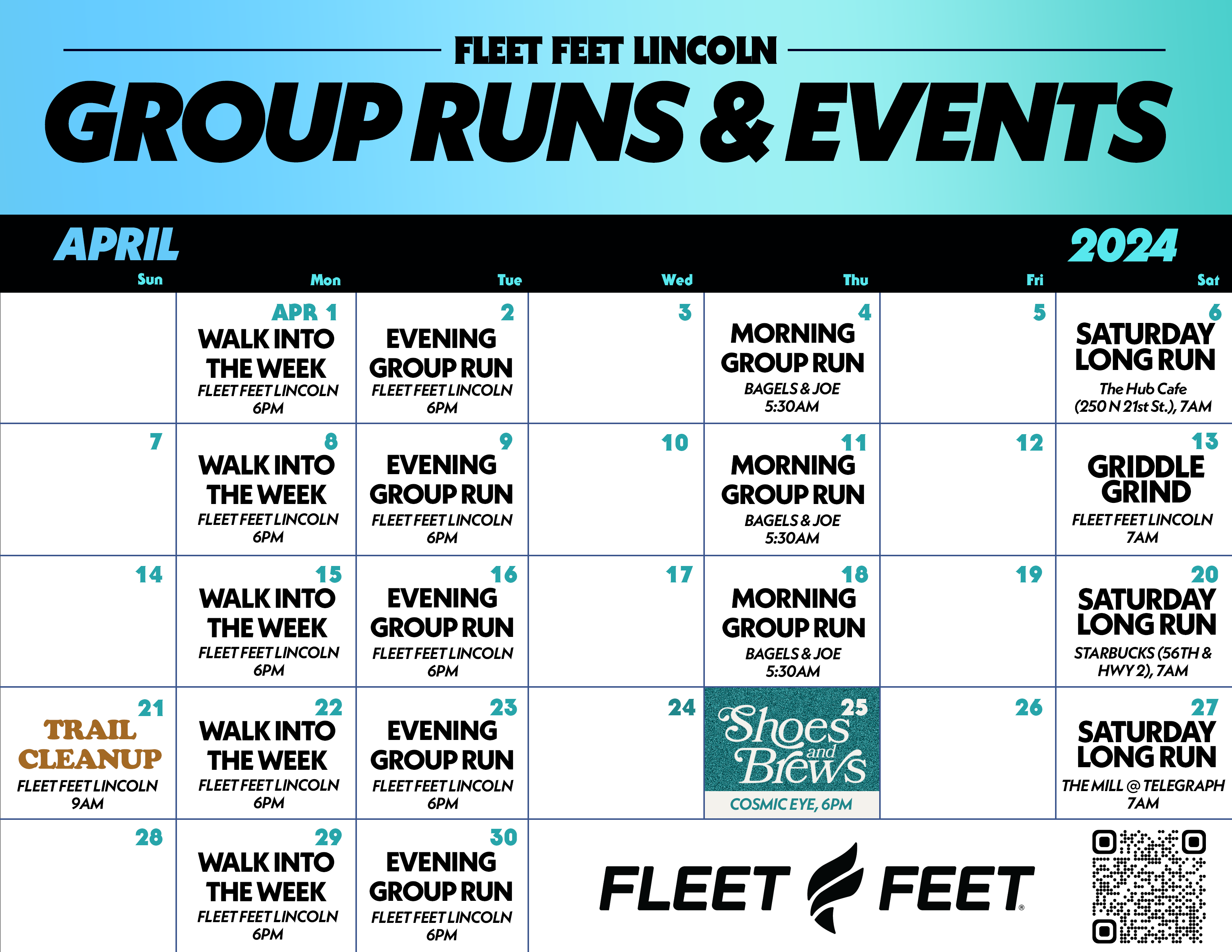 Calendar Fleet Feet Lincoln