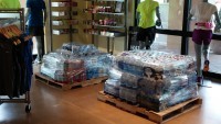 pallets of water