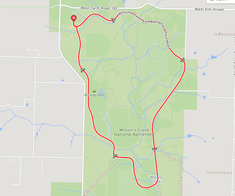 Wilson's Creek National Battlefield Map