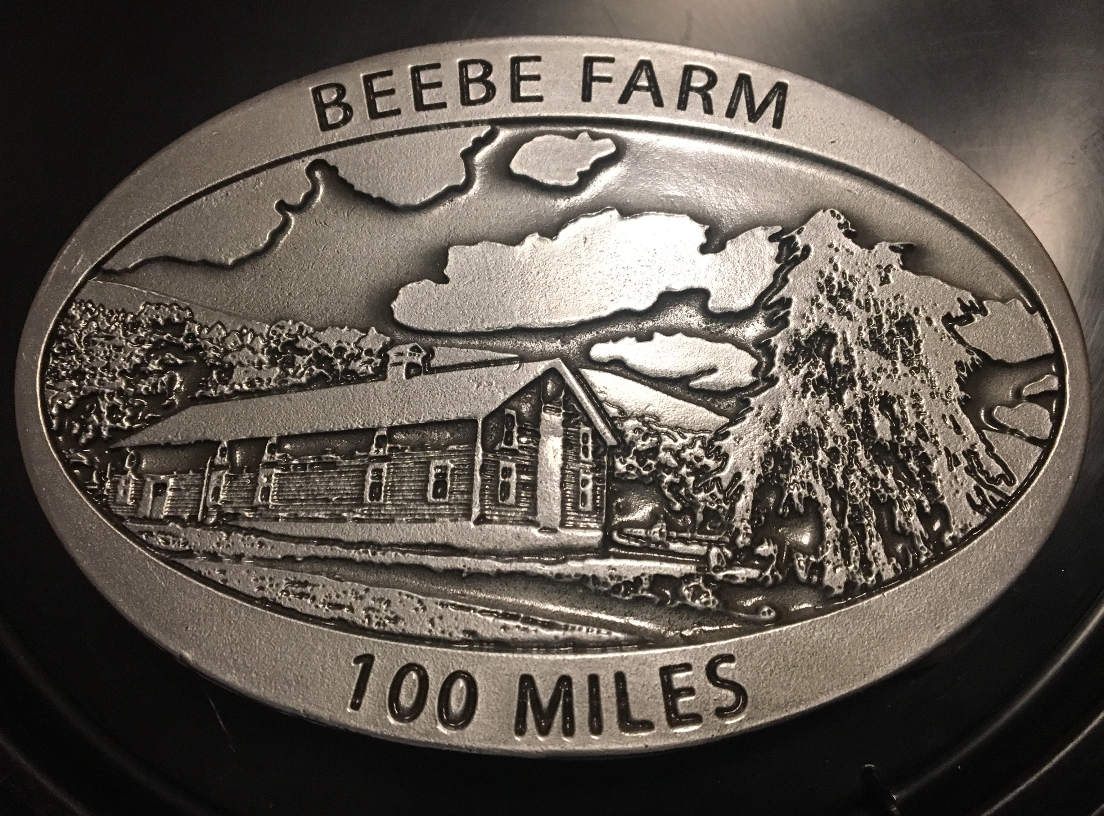 Beebee Farms ultra 100 mile race medal