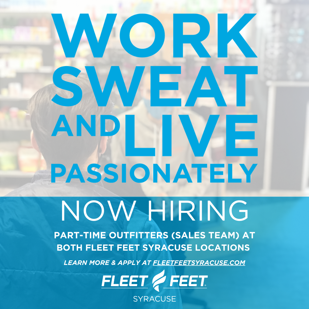 Now hiring at fleet feet syracuse