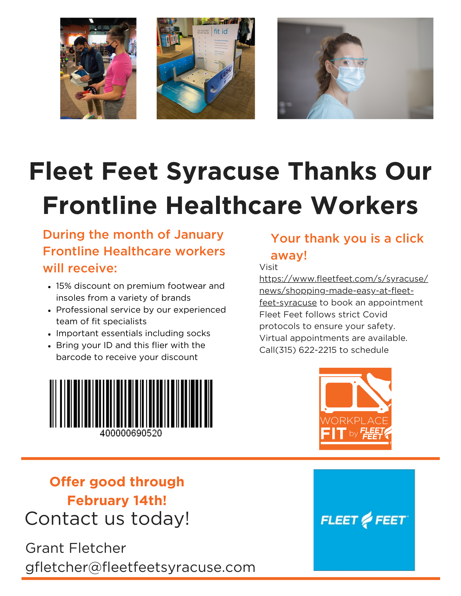 Thank You, Frontline Healthcare Workers: Special Discount - Fleet Feet  Syracuse