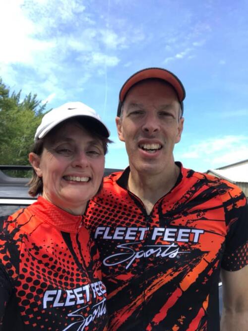 the carneses' in fleet feet run club gear