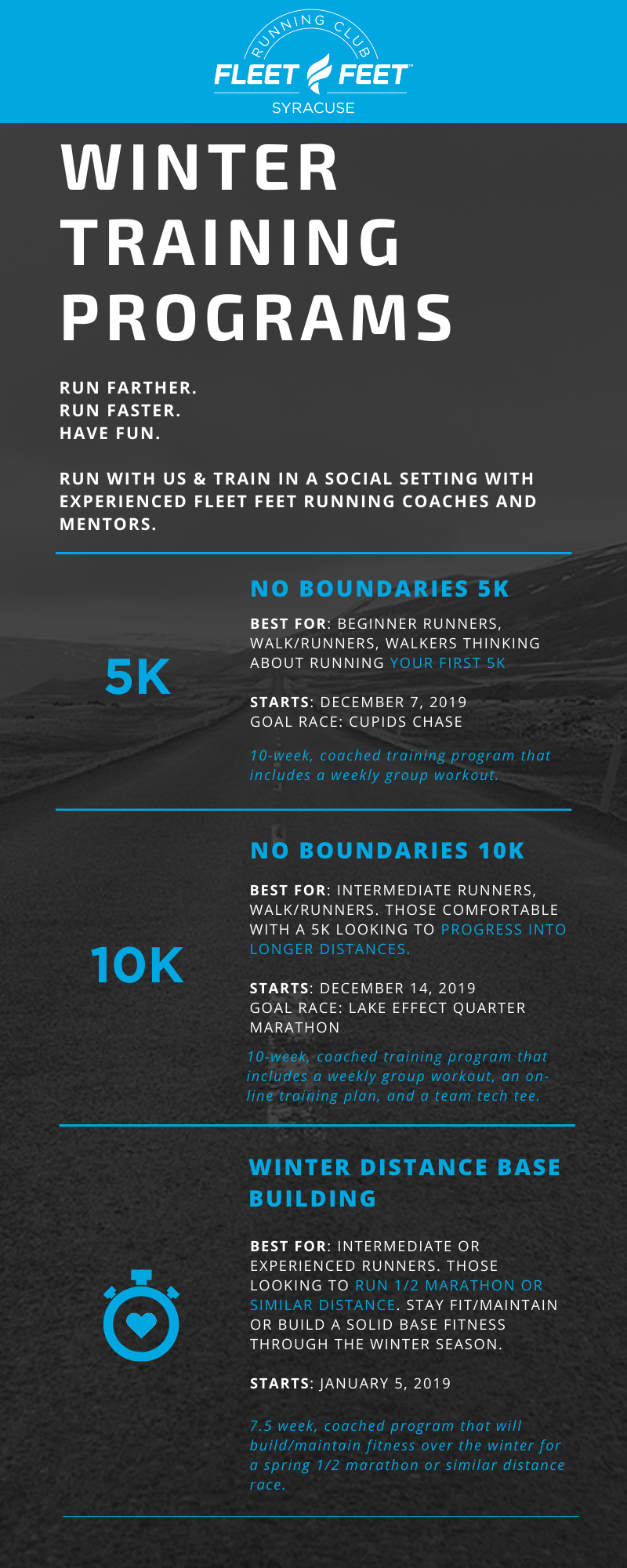 Winter Training Programs Infographic