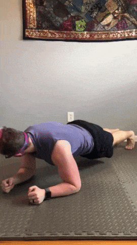 knee to elbow plank