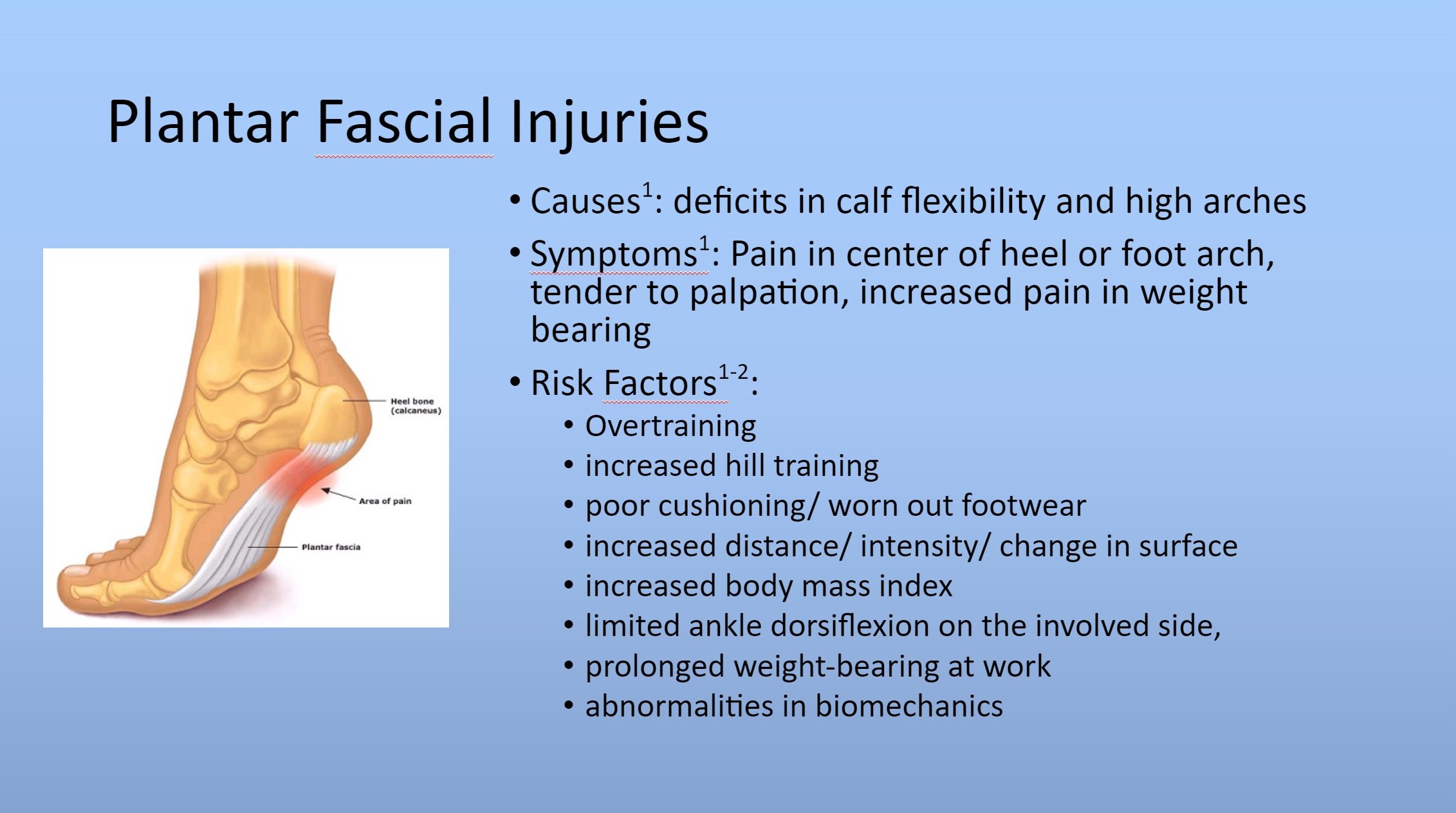 plantar fasciitis injuries