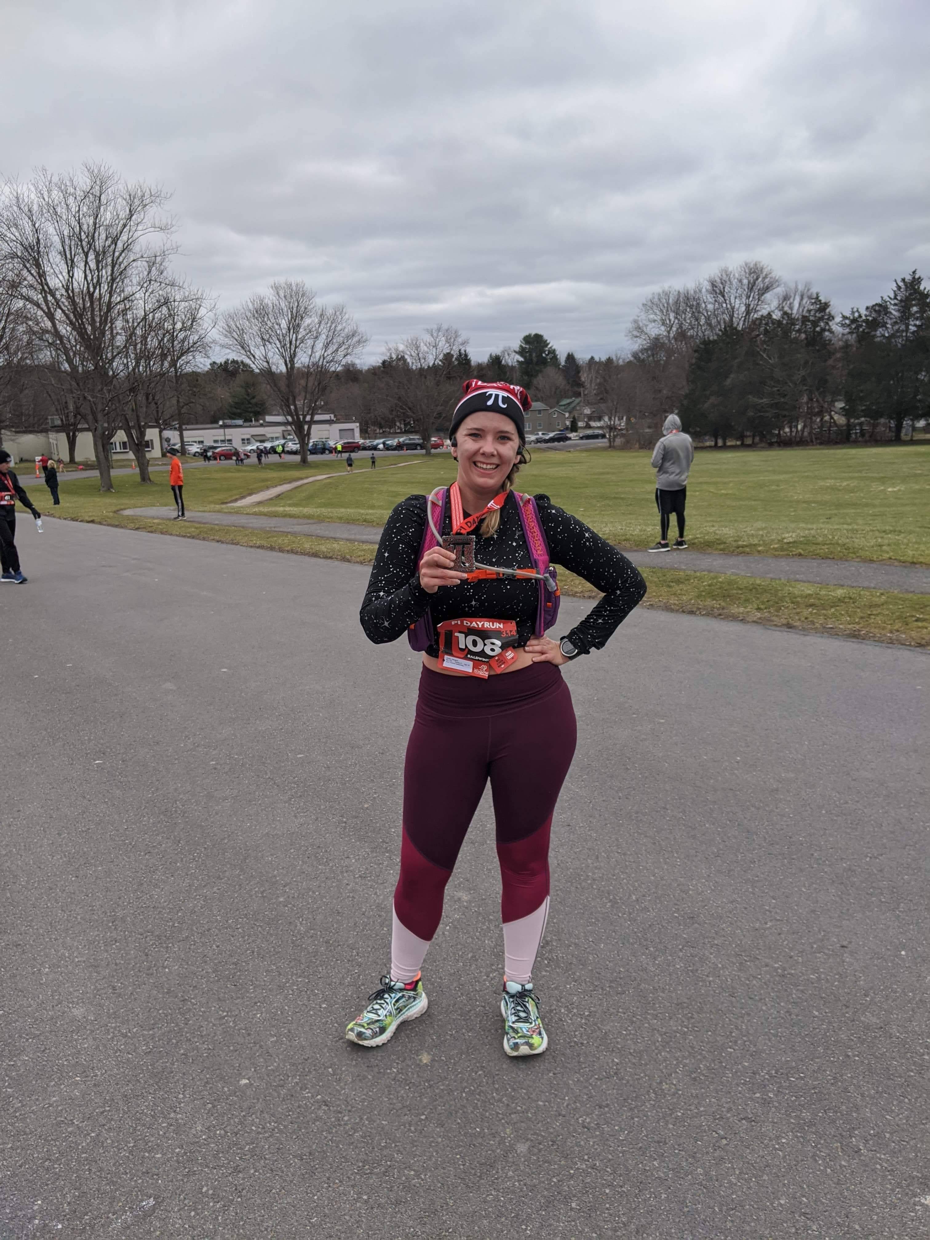 Margaret with her finishers medal