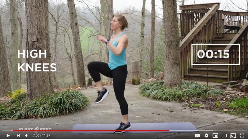 Youtube hitt workout video fleet feet