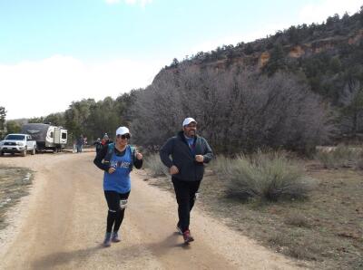 Vanesa and Nick nearing the end of the race