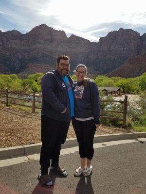 Nick and I the day after the Zion Half Marathon