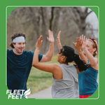 runners celebrating