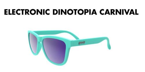 Teal and Purple Sunglasses, Electric Dinotopia Carnival