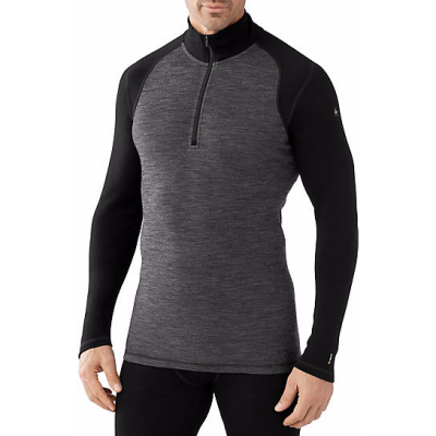 smartwool mens quarter zip black