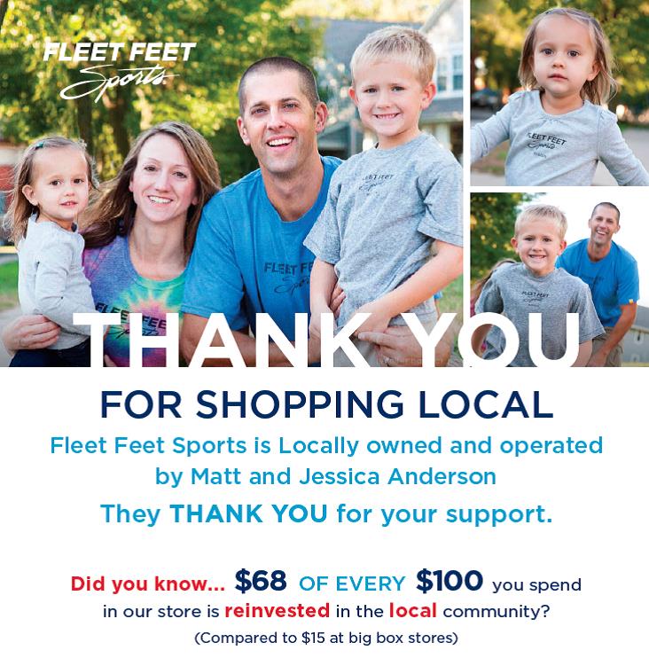 Thank You for Shopping Fleet Feet Sports Madison & Sun Prairie