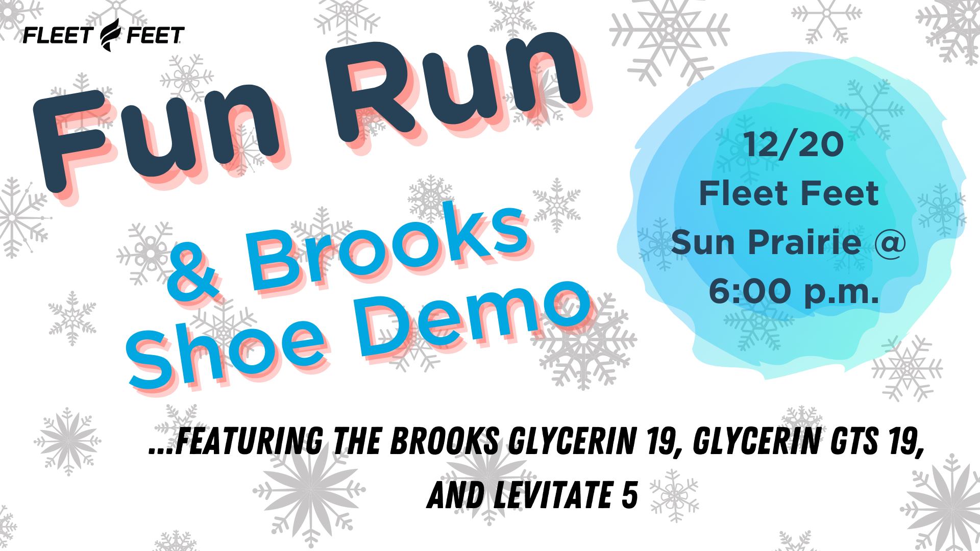 Fun Run & Brooks Shoe Demos with Fleet Feet Madison & Sun Prairie