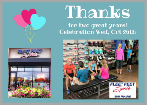 Fleet Feet Sports Sun Prairie celebrates 2 years!