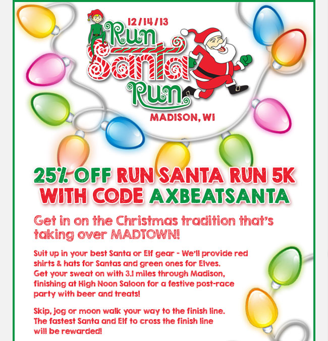 Run Santa Run 5K Discount-Fleet Feet Sports Madison