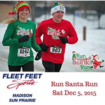 Run Santa Run 5K Madison WI Sponsored by Fleet Feet Sports Madison & Sun Prairie