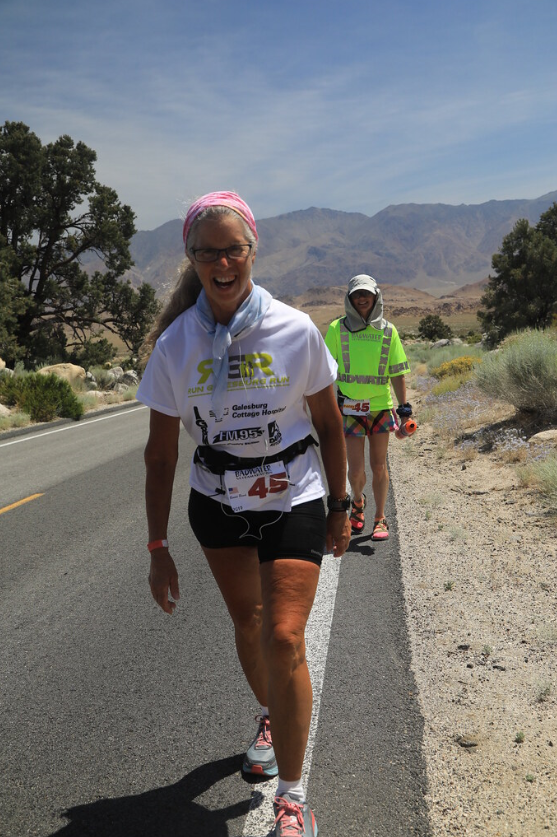 2019 Badwater 135 - Final climb with pacer, Bonnie and Shawn.