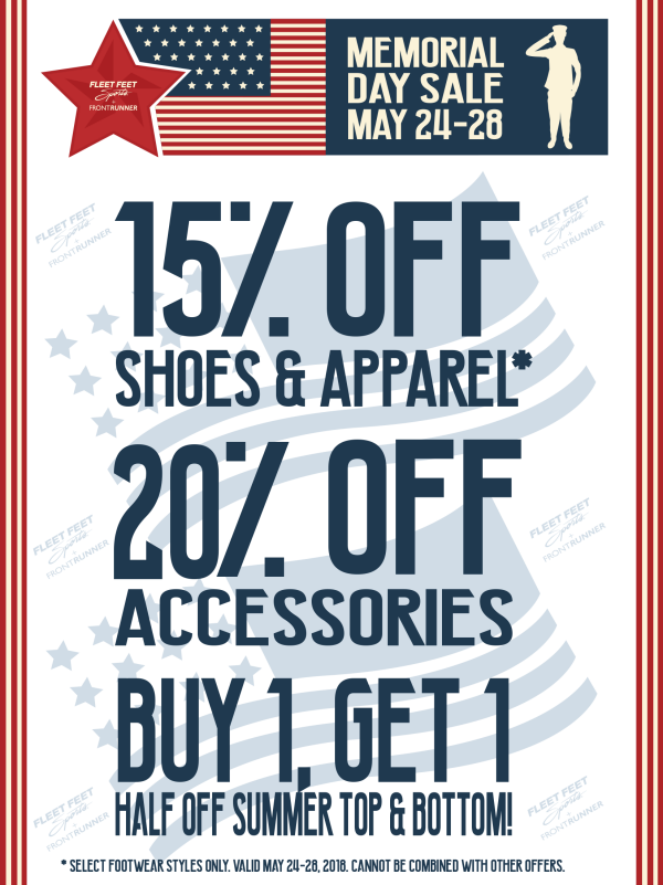 Memorial Day Sale at Fleet Feet + 