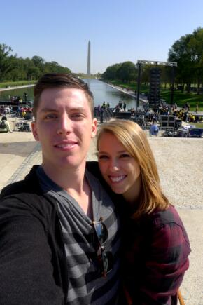 The National Mall overlooking the Washington Monument