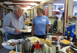 Sue describes the breakfast spread