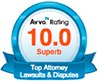 Avvo Rating 10.0 Superb Top Attorney 