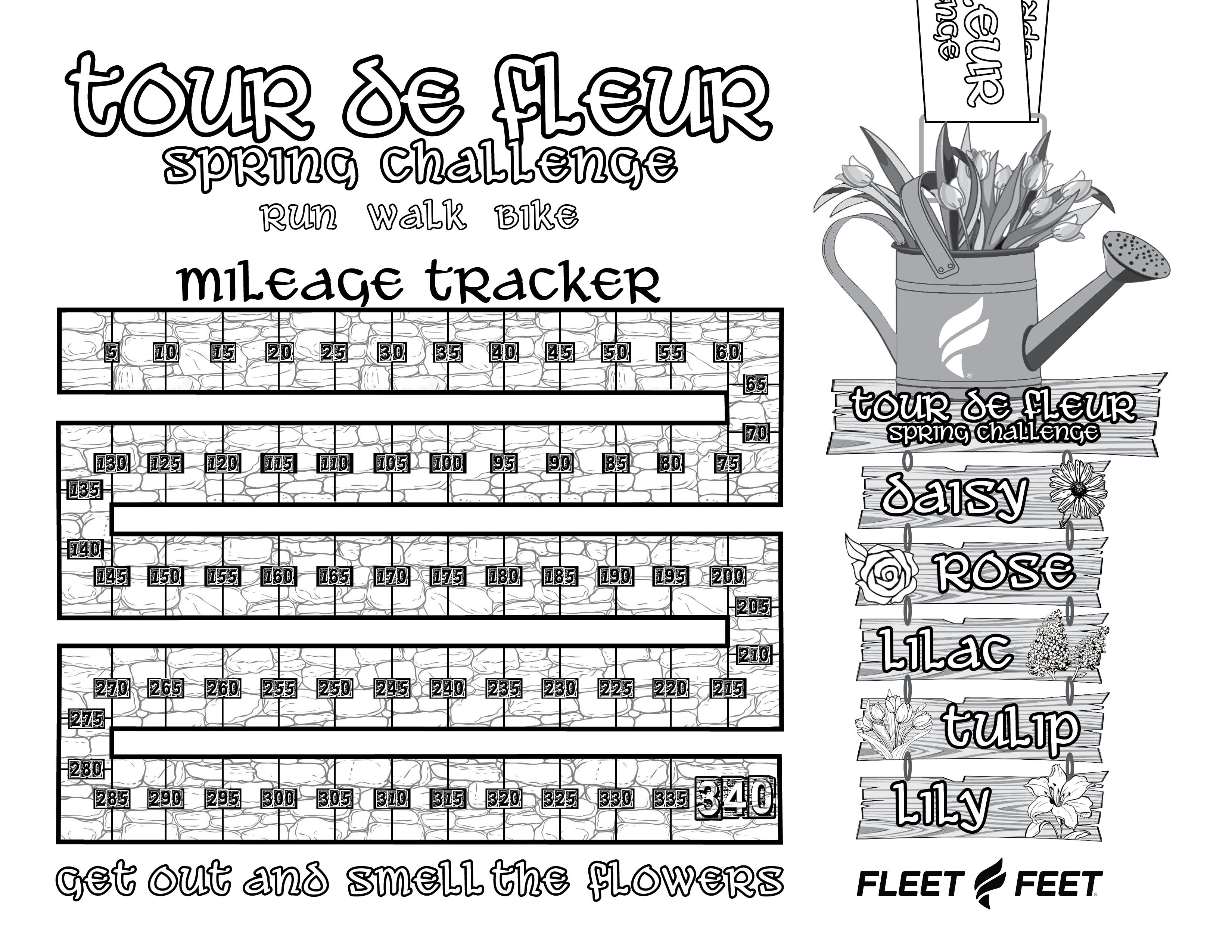 Tour de Fleur Virtual Spring Challenge YellowJacket Racing