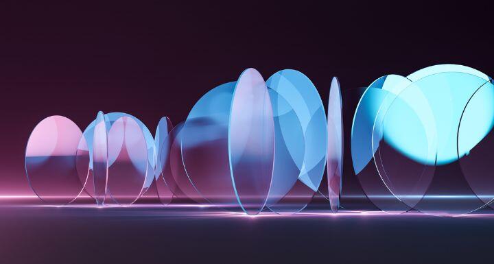 Abstract glass pieces background